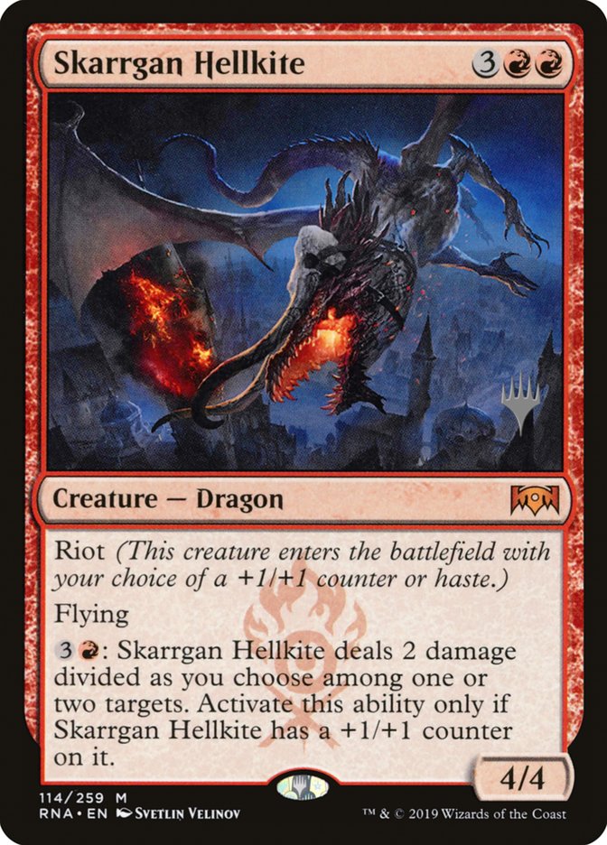 {R} Skarrgan Hellkite (Promo Pack) [Ravnica Allegiance Promos][PP RNA 114]