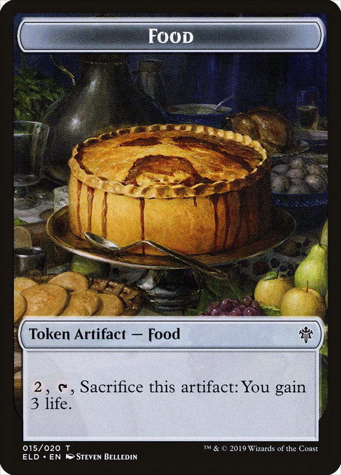 {T} Wolf // Food (15) Double-sided Token [Throne of Eldraine Tokens][TELD 014]