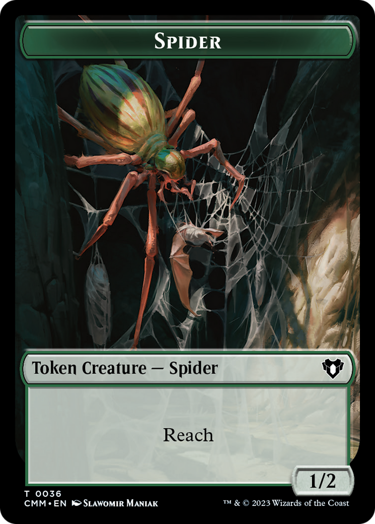 {T} Wurm // Spider Double-Sided Token [Commander Masters Tokens][TCMM 73//36]