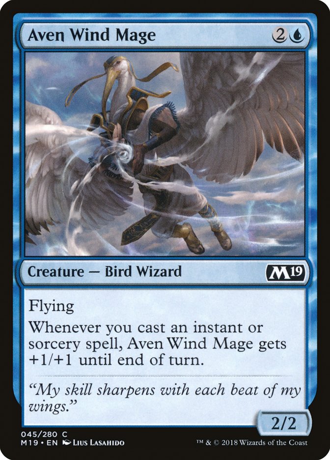 {C} Aven Wind Mage [Core Set 2019][M19 045]