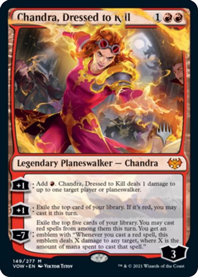 {R} Chandra, Dressed to Kill (Promo Pack) [Innistrad: Crimson Vow Promo Pack][PP VOW 149]