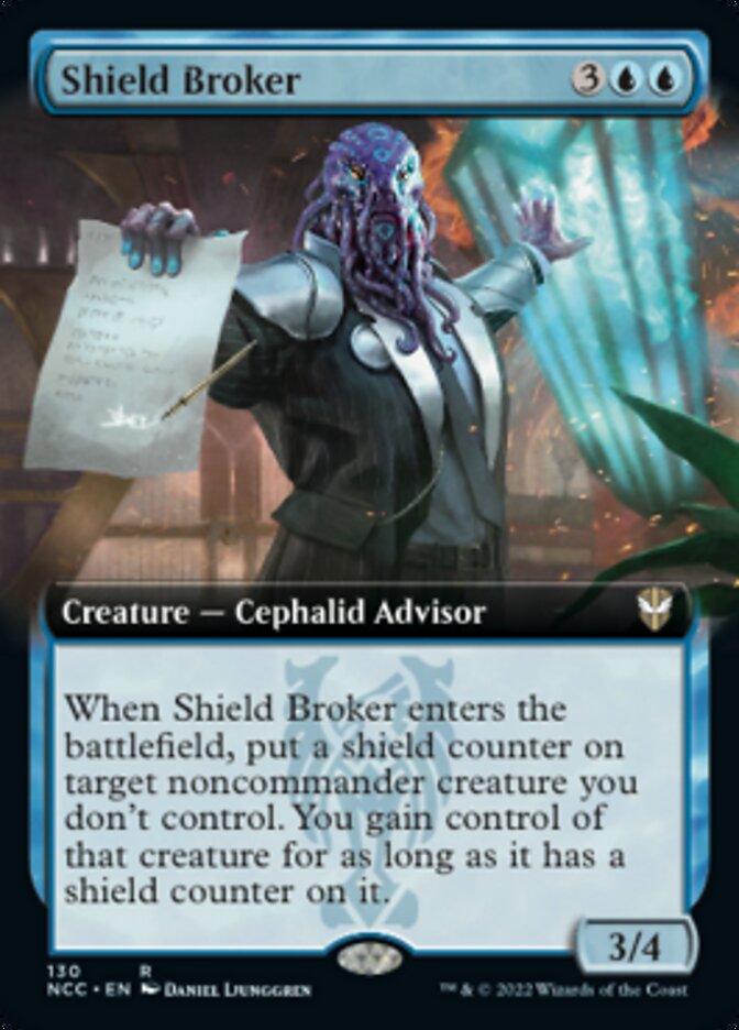 {R} Shield Broker (Extended Art) [Streets of New Capenna Commander][NCC 130]