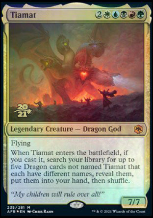 {R} Tiamat [Dungeons & Dragons: Adventures in the Forgotten Realms Prerelease Promos][PR AFR 235]