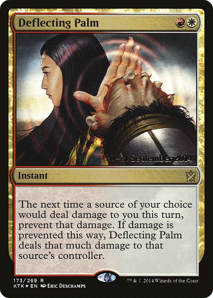 {R} Deflecting Palm [Khans of Tarkir Prerelease Promos][PR KTK 173]