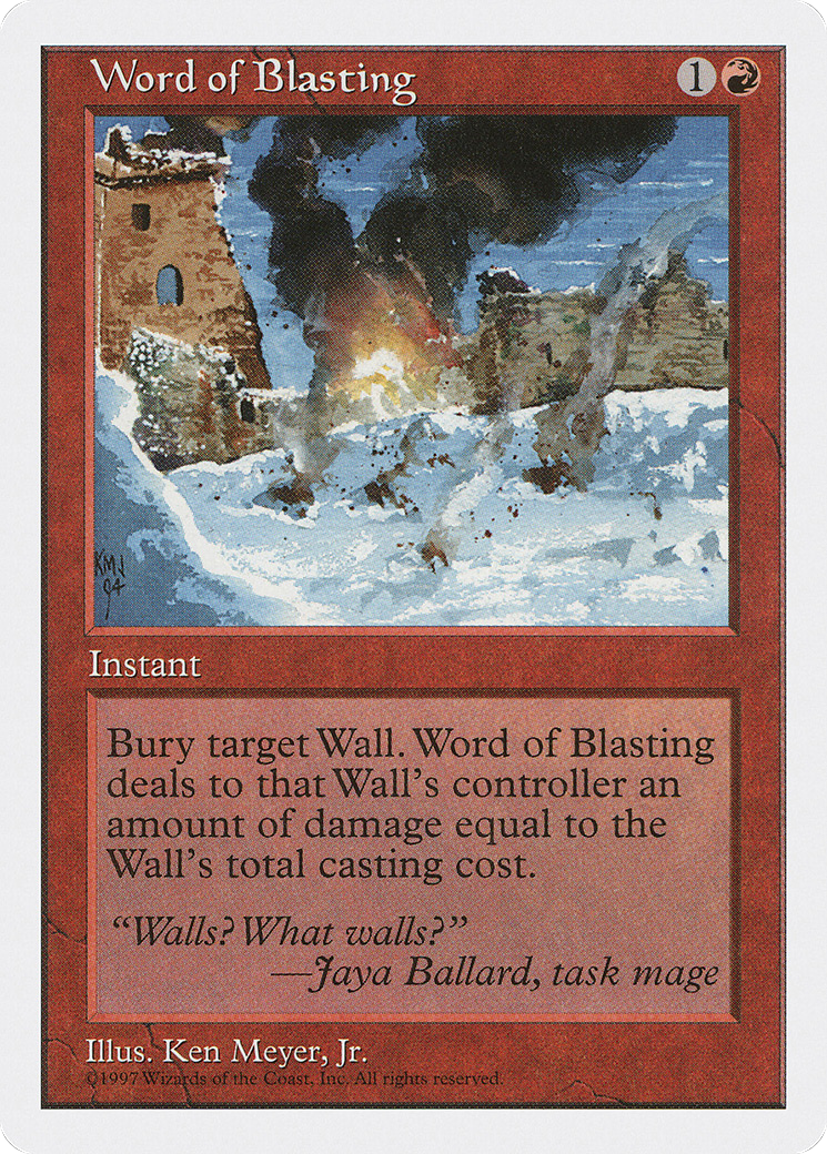 {C} Word of Blasting [Fifth Edition][5ED 276]