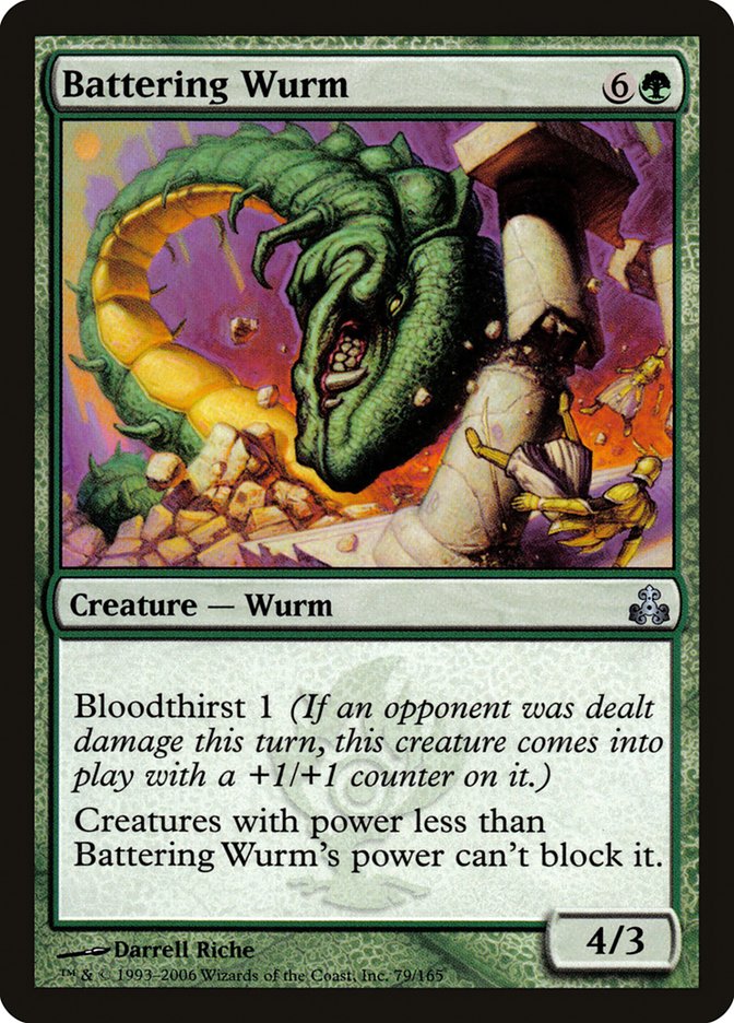 {C} Battering Wurm [Guildpact][GPT 079]