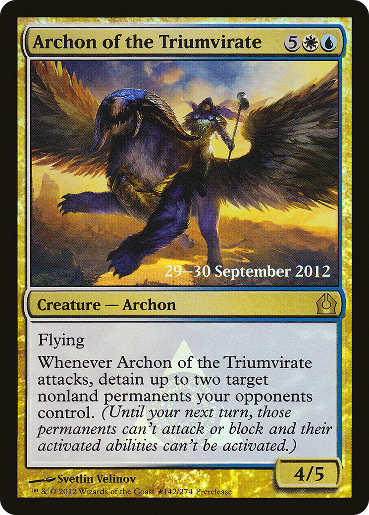 {R} Archon of the Triumvirate [Return to Ravnica Prerelease Promos][PR RTR 142]