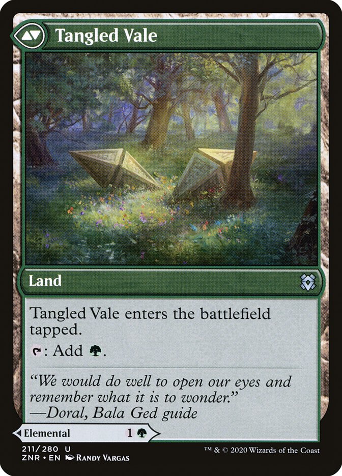 {C} Tangled Florahedron // Tangled Vale [Zendikar Rising][ZNR 211]