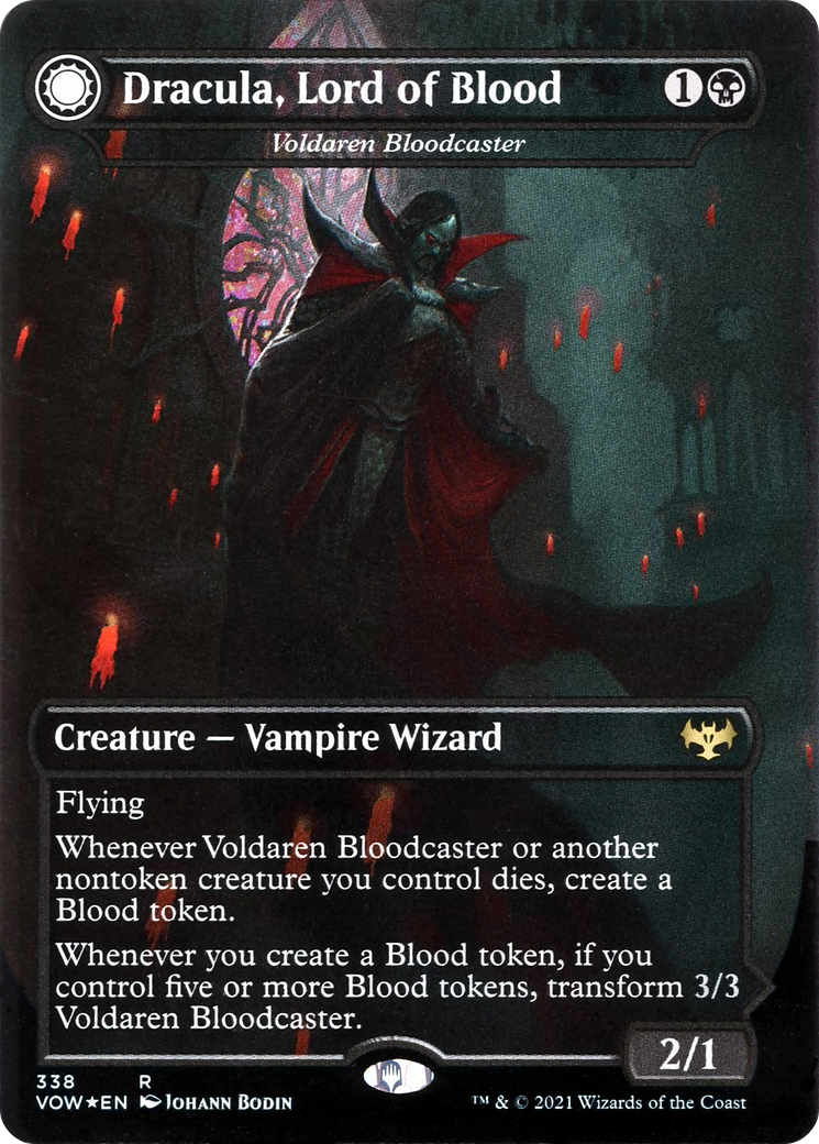 {R} Voldaren Bloodcaster // Bloodbat Summoner - Dracula, Lord of Blood // Dracula, Lord of Bats [Innistrad: Crimson Vow][VOW 338]