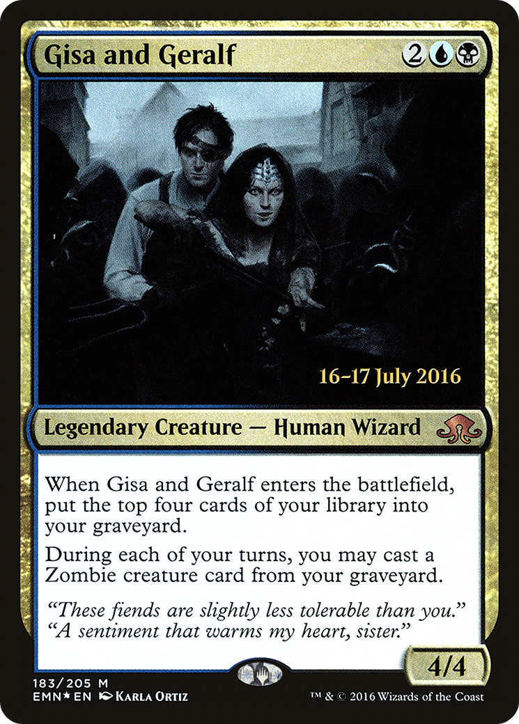 {R} Gisa and Geralf [Eldritch Moon Prerelease Promos][PR EMN 183]