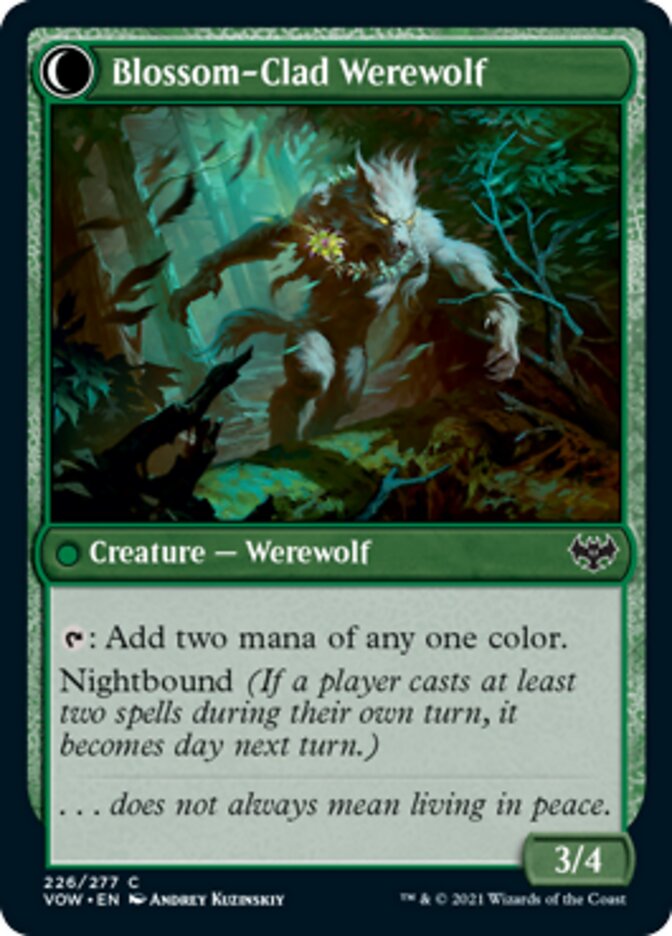 {C} Weaver of Blossoms // Blossom-Clad Werewolf [Innistrad: Crimson Vow][VOW 226]