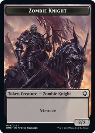 {T} Zombie Knight // Griffin Double-sided Token [Dominaria United Commander Tokens][TDMC 005]