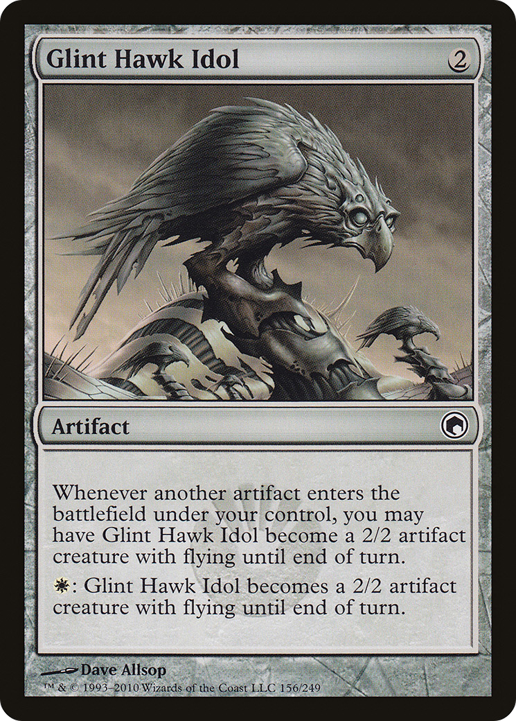 {C} Glint Hawk Idol [Scars of Mirrodin][SOM 156]