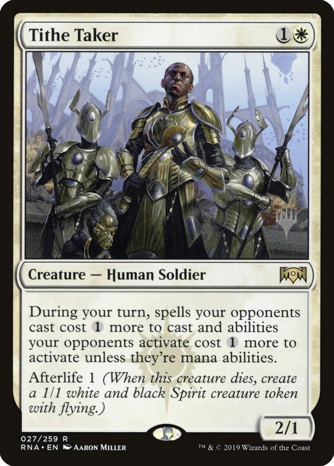 {R} Tithe Taker (Promo Pack) [Ravnica Allegiance Promos][PP RNA 027]