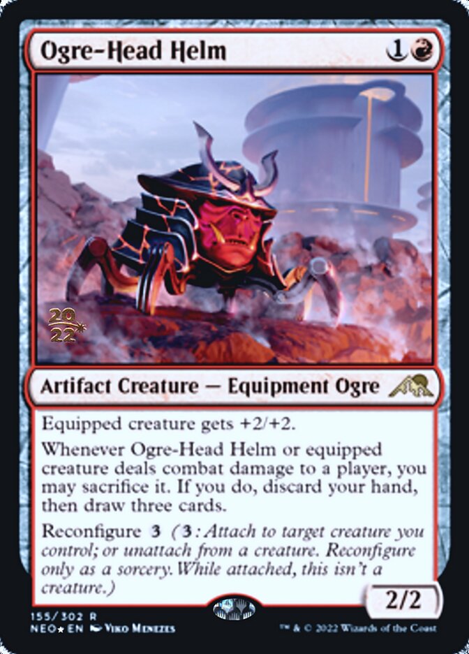 {R} Ogre-Head Helm [Kamigawa: Neon Dynasty Prerelease Promos][PR NEO 155]