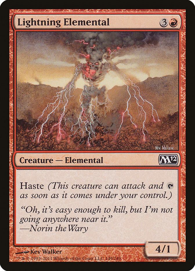 {C} Lightning Elemental [Magic 2012][M12 149]