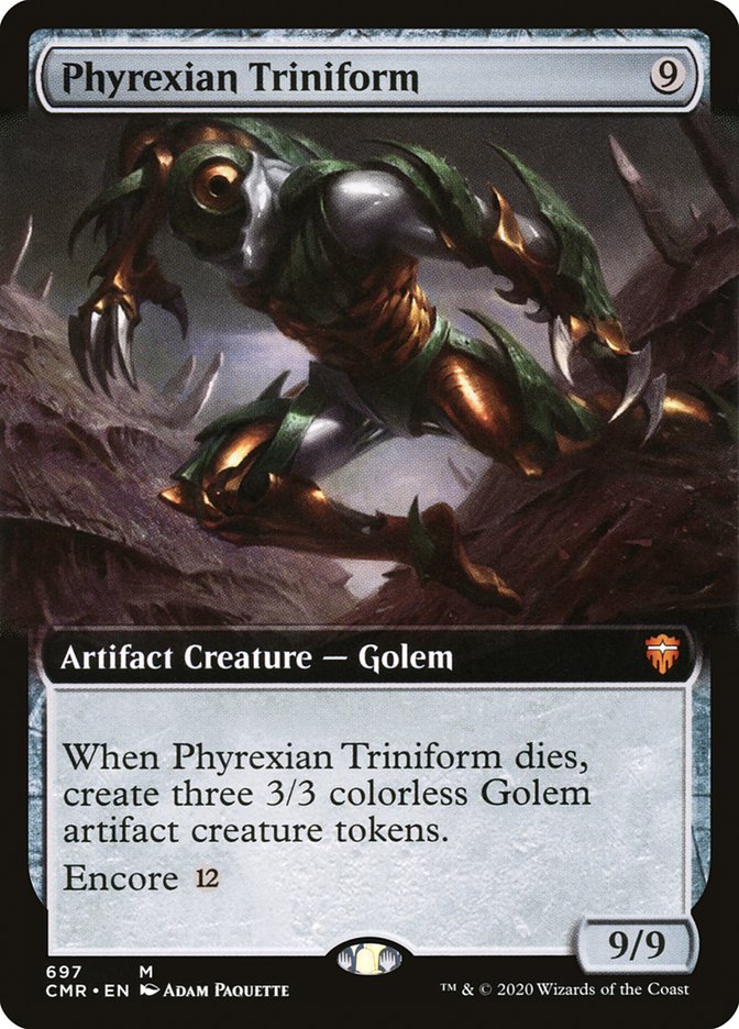 {R} Phyrexian Triniform (Extended Art) [Commander Legends][CMR 697]