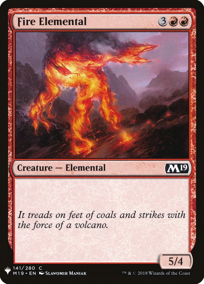 {C} Fire Elemental [Mystery Booster][MB1 M19 141]