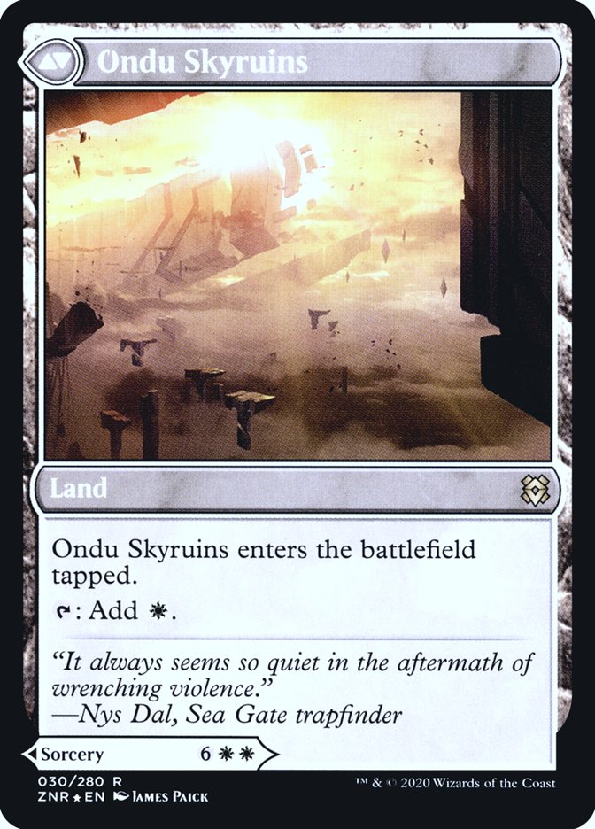 {R} Ondu Inversion // Ondu Skyruins [Zendikar Rising Prerelease Promos][PR ZNR 030]