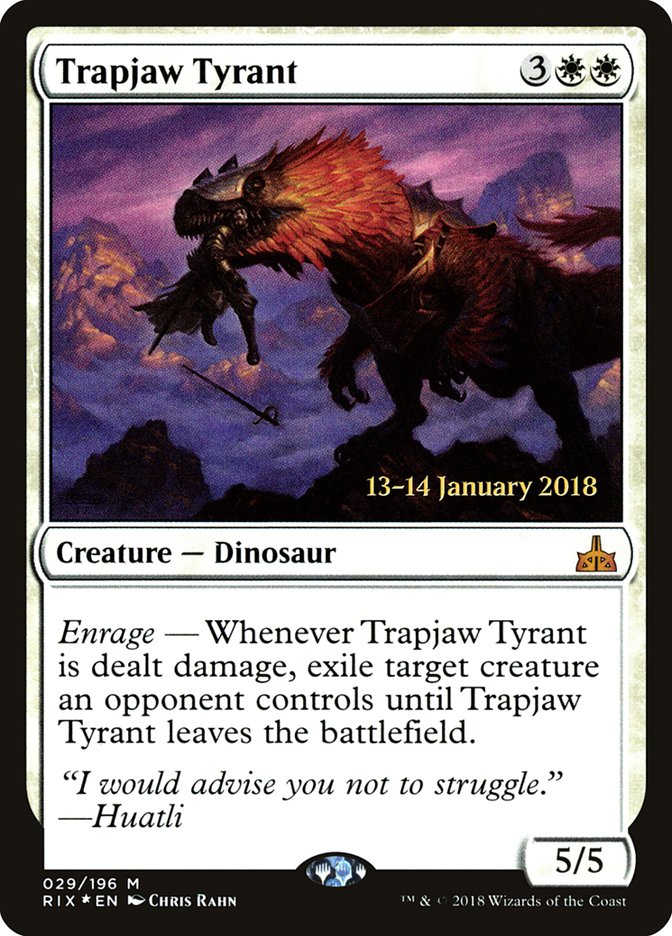 {R} Trapjaw Tyrant [Rivals of Ixalan Prerelease Promos][PR RIX 029]