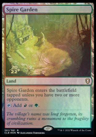 {R} Spire Garden [Commander Legends: Battle for Baldur's Gate Prerelease Promos][PR CLB 361]