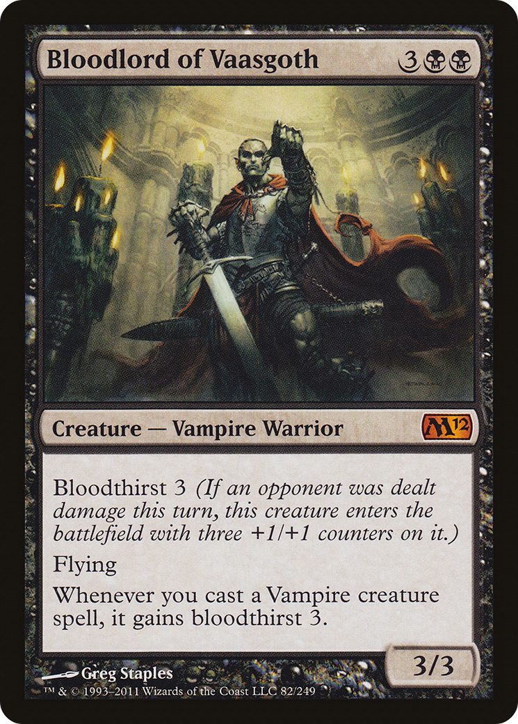 {R} Bloodlord of Vaasgoth [Magic 2012][M12 082]