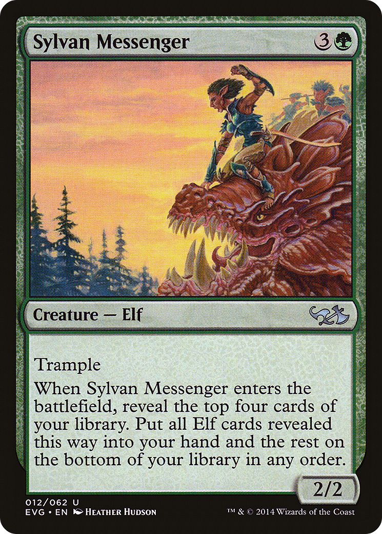 {C} Sylvan Messenger (Elves vs. Goblins) [Duel Decks Anthology][EVG 012]