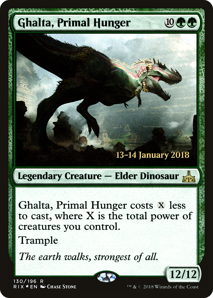 {R} Ghalta, Primal Hunger [Rivals of Ixalan Prerelease Promos][PR RIX 130]