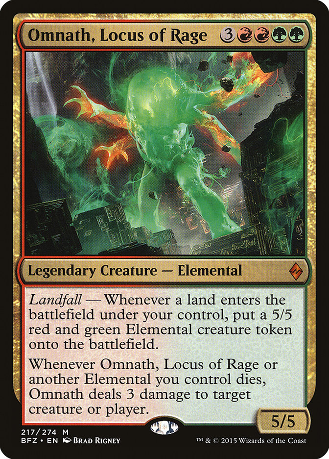 {R} Omnath, Locus of Rage [Battle for Zendikar][BFZ 217]