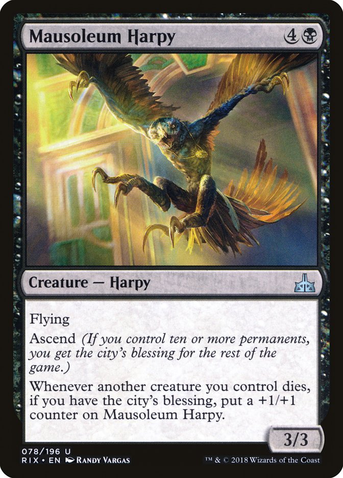 {C} Mausoleum Harpy [Rivals of Ixalan][RIX 078]