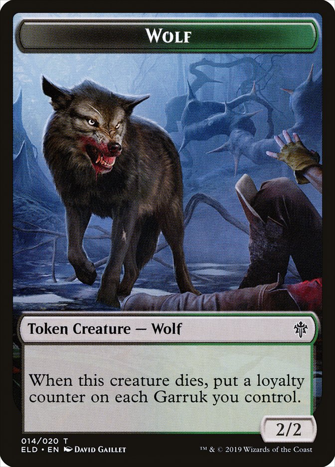 {T} Wolf Token [Throne of Eldraine Tokens][TELD 014]