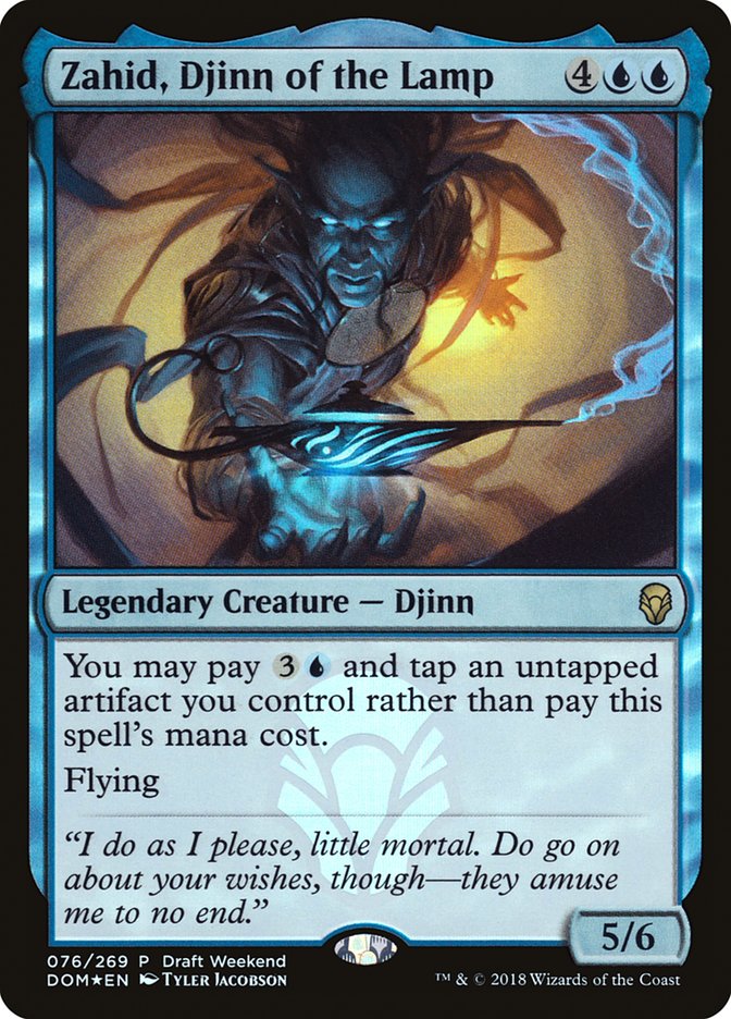 {R} Zahid, Djinn of the Lamp (Draft Weekend) [Dominaria Promos][PA DOM 076]