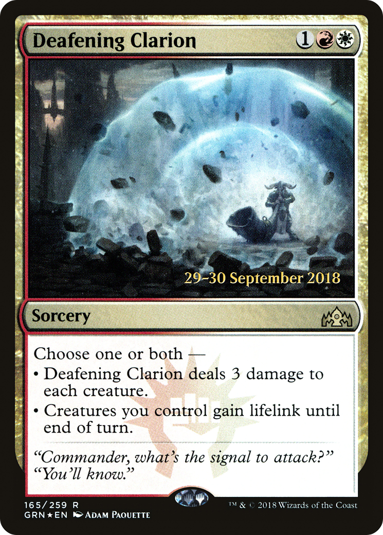 {R} Deafening Clarion [Guilds of Ravnica Prerelease Promos][PR GRN 165]