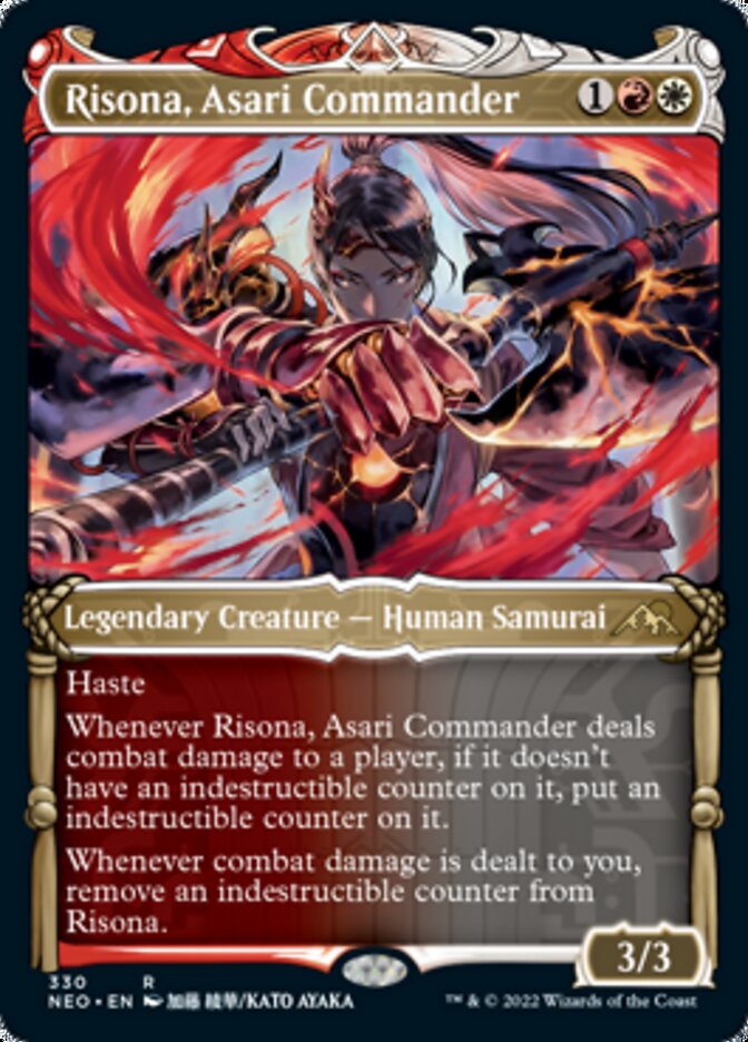 {R} Risona, Asari Commander (Showcase Samurai) [Kamigawa: Neon Dynasty][NEO 330]