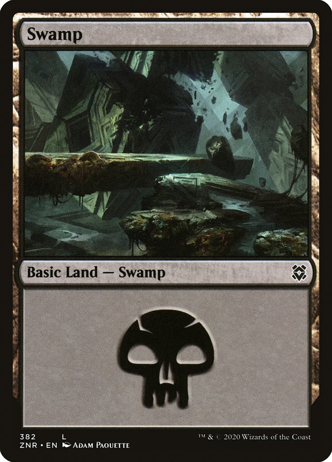 {B}[ZNR 382] Swamp (382) [Zendikar Rising]