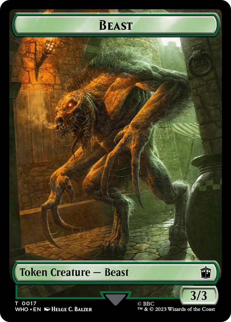 {T} Soldier // Beast Double-Sided Token [Doctor Who Tokens][TWHO 8//17]