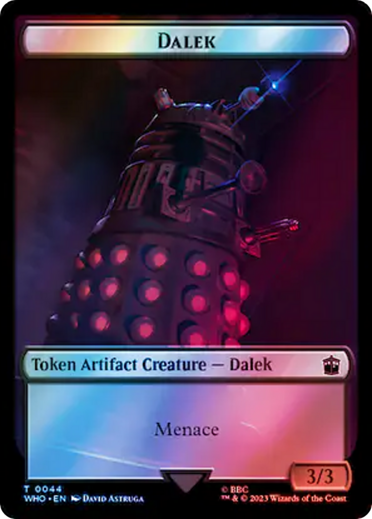 {T} Dalek // Alien Salamander Double-Sided Token (Surge Foil) [Doctor Who Tokens][TWHO 44//48]