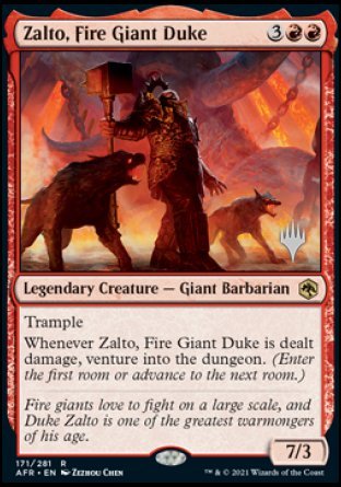 {R} Zalto, Fire Giant Duke (Promo Pack) [Dungeons & Dragons: Adventures in the Forgotten Realms Promos][PP AFR 171]