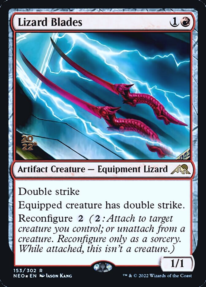 {R} Lizard Blades [Kamigawa: Neon Dynasty Prerelease Promos][PR NEO 153]