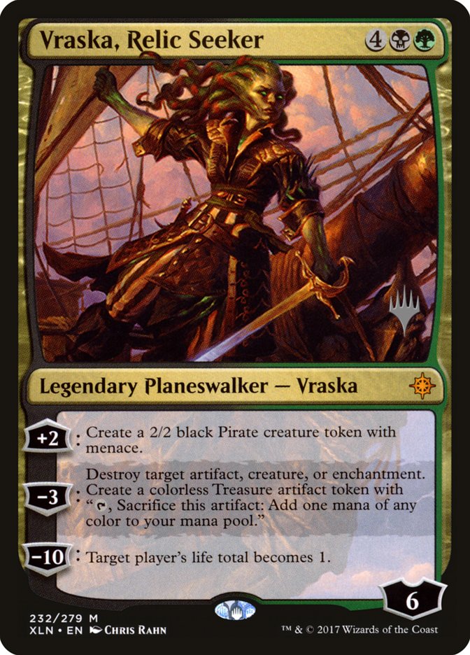 {R} Vraska, Relic Seeker (Promo Pack) [Ixalan Promos][PP XLN 232]