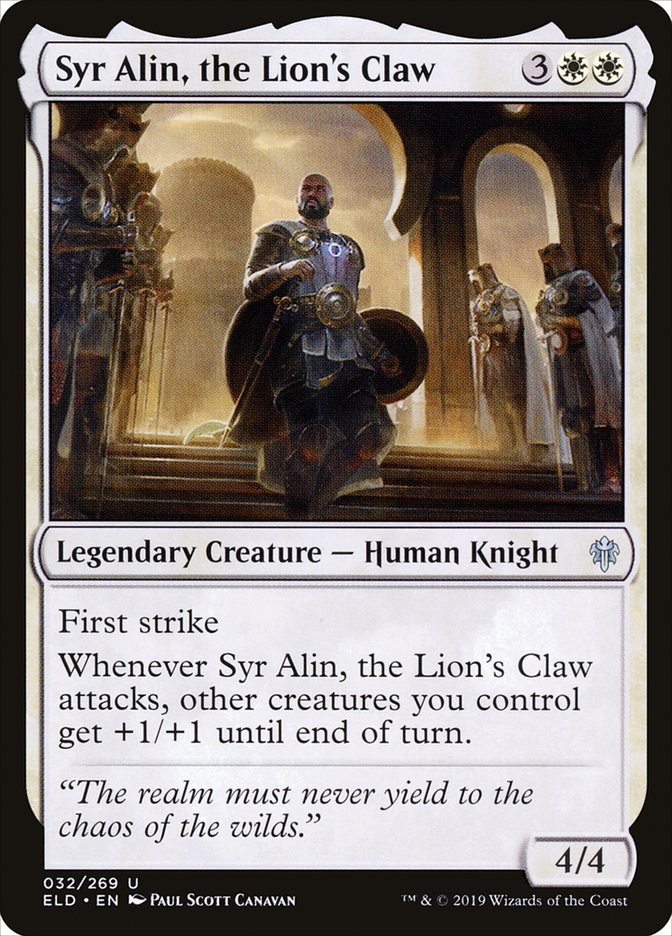 {C} Syr Alin, the Lion's Claw [Throne of Eldraine][ELD 032]