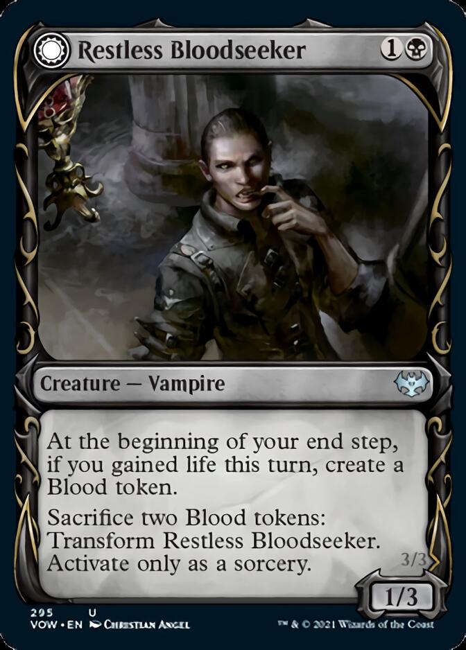 {C} Restless Bloodseeker // Bloodsoaked Reveler (Showcase Fang Frame) [Innistrad: Crimson Vow][VOW 295]