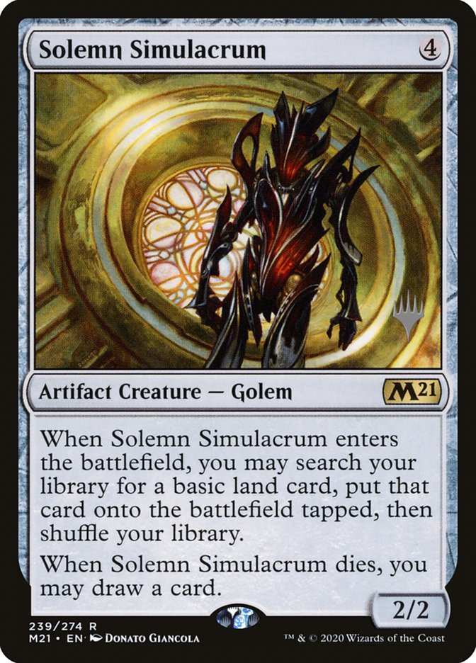 {R} Solemn Simulacrum (Promo Pack) [Core Set 2021 Promos][PP M21 239]