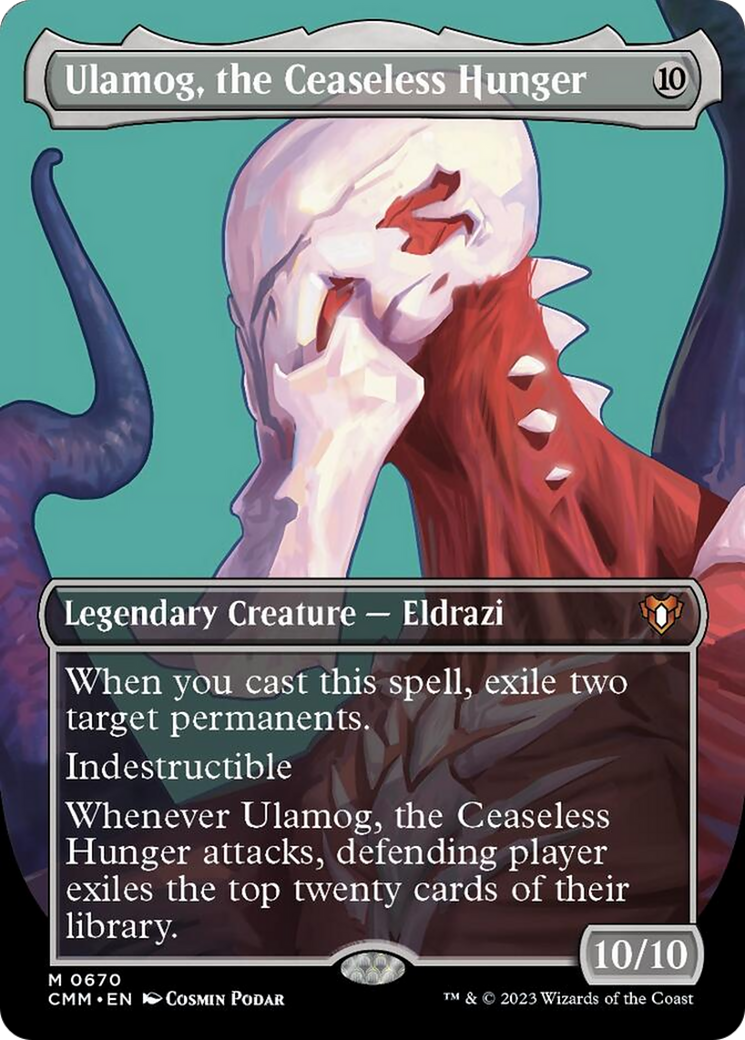 {R} Ulamog, the Ceaseless Hunger (Borderless Profile) [Commander Masters][CMM 670]