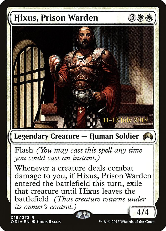 {R} Hixus, Prison Warden [Magic Origins Prerelease Promos][PR ORI 019]