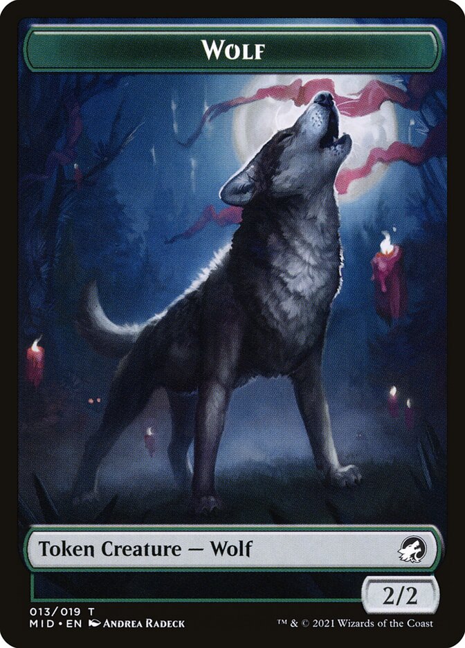 {T} Wolf (013) // Clue (016) Double-sided Token [Challenger Decks 2022 Tokens][TCH22 013]