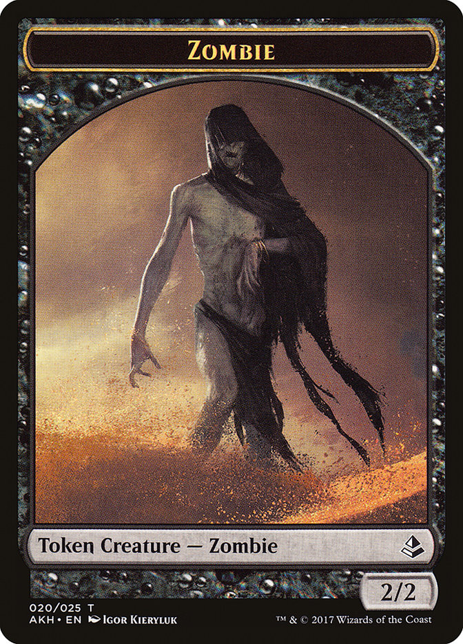 {T} Zombie // Trueheart Duelist Double-sided Token [Amonkhet Tokens][TAKH 020]