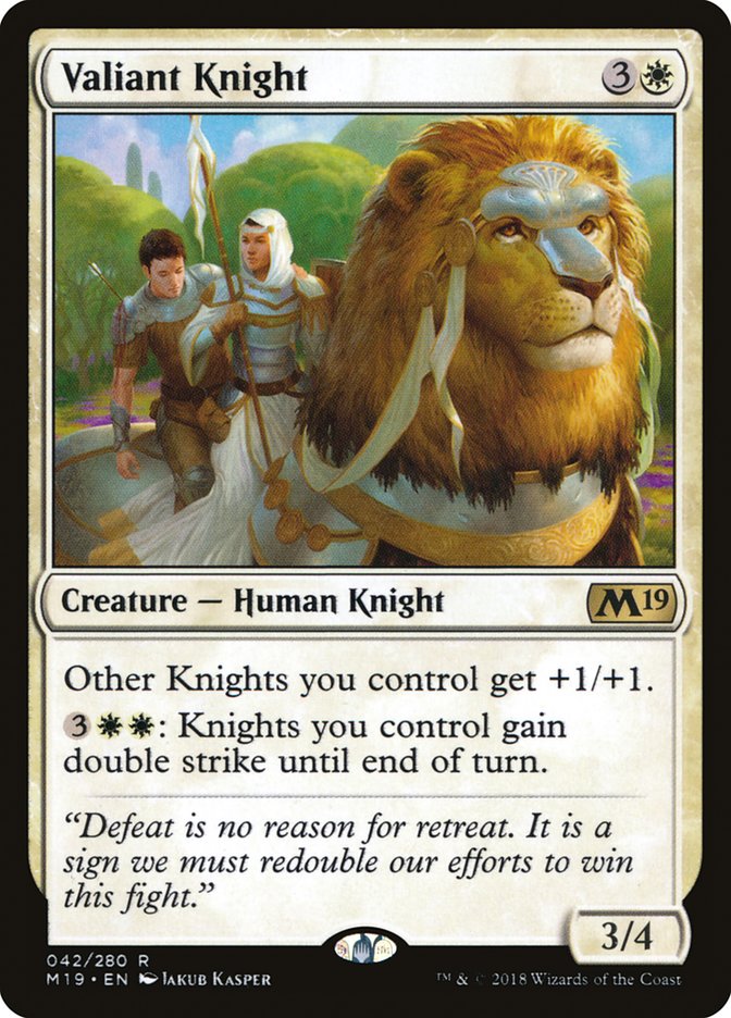 {R} Valiant Knight [Core Set 2019][M19 042]