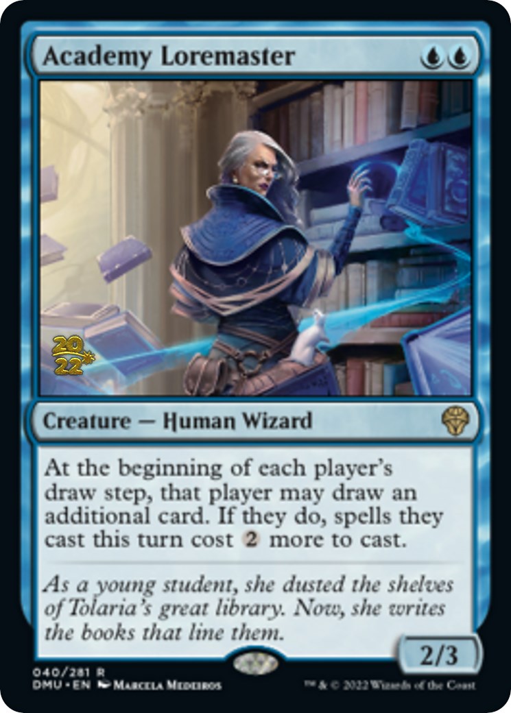 {@R} Academy Loremaster [Dominaria United Prerelease Promos][PR DMU 040]