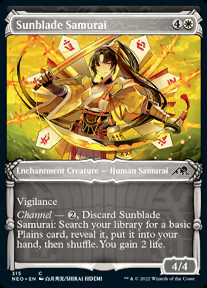 {C} Sunblade Samurai (Showcase Samurai) [Kamigawa: Neon Dynasty][NEO 315]